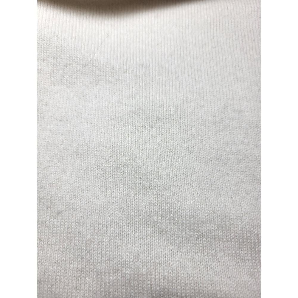 Quince Mongolian Cashmere Tee Ivory Short Sleeve Crew Neck Sweater Large Office - Picture 9 of 9